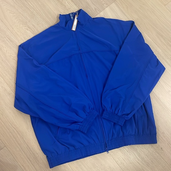 SKIMS Oversized Nylon Track Jacket in Cobalt Size Large - Picture 3 of 3